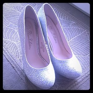 Silver Sparkly 3 inch Heels